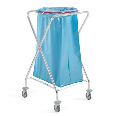 Carro Lavandaria Dust Redondo Cromado 120L